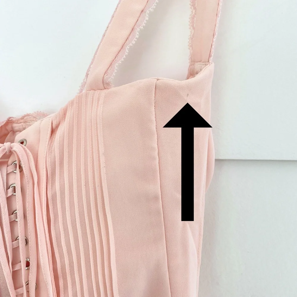 NEW House of CB Syrah Dress Soft Peach XS - Picture 17 of 17